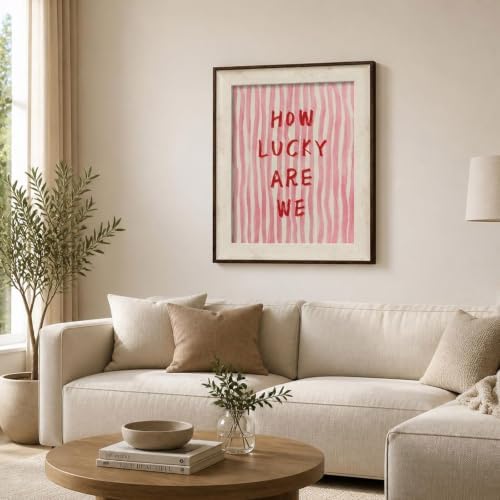 razliubit Cute Pink Framed Wall Art Prints, Replaceable Retro Wall Decors - Image 4