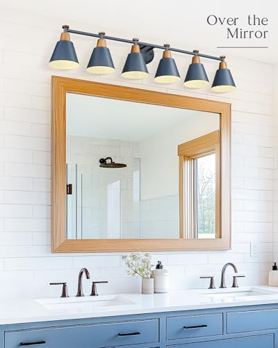 FEMILA Vintage Bathroom Light Fixtures, 45.3" Vanity Lighting Fixtures Over - Image 5