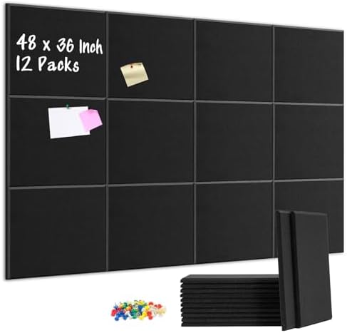 DOLLAR BOSS Felt Cork Board Tiles 48" x 36" Bulletin Board by DOLLARBOSS