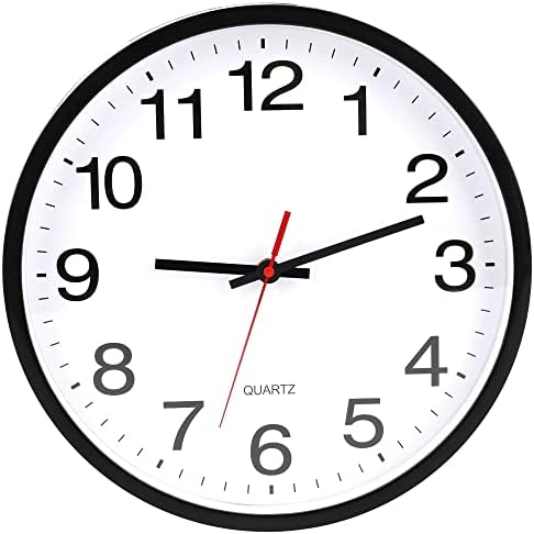 12In Wall Clock, Battery Operated, Non-Ticking Analog Clock by OceeK