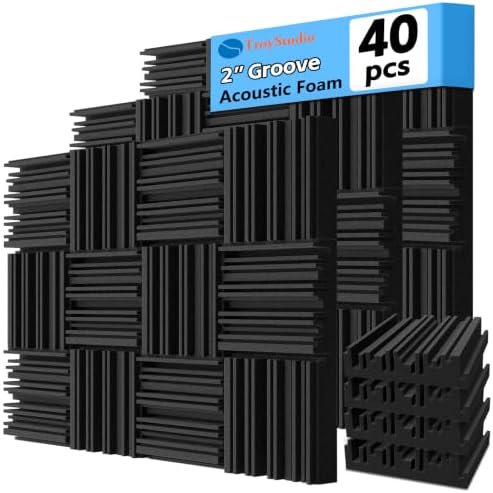 TroyStudio Thick Acoustic Foam Panels, Dense Soundproof Padding Tile, Recording by TroyStudio