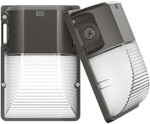 CINOTON 30W LED Wall Pack Light, 5000K 3600LM, Dusk to Dawn Sensor, 2 Pack by CINOTON