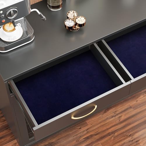 Dark Blue Felt Drawer Liner Velvet Wallpaper Peel and Stick Navy Velvet - Image 2