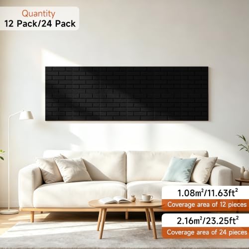TO-TH Soundproof Panels Peel and Stick Acoustic Wall Panel 24 Pack - Image 5