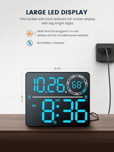 Digital Wall Clock, Digital Clock Large Display - Image 2
