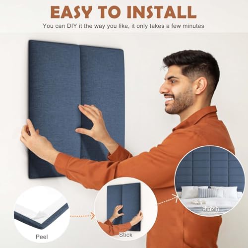 IFNOW Wall Mounted Headboard, Peel and Stick Panels - Image 5