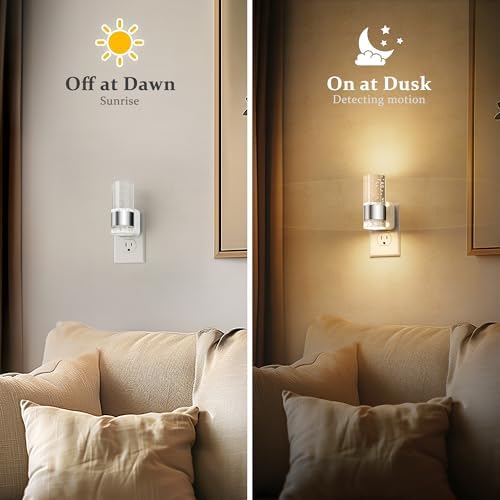 JandCase Night Light, Night Lights Plug into Wall, 2 Pack 3000K Warm White - Image 3