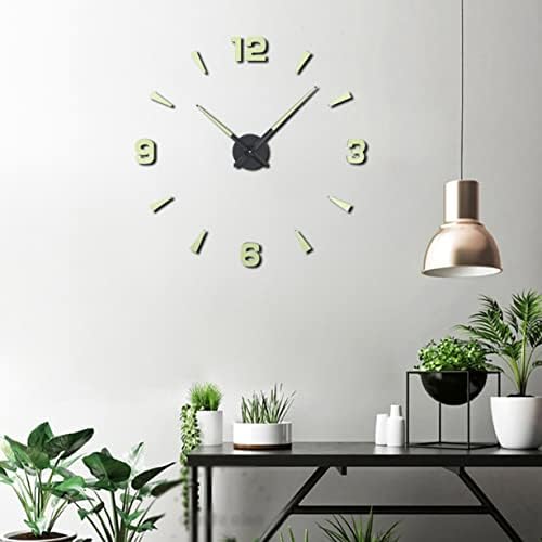 Timelike 3D DIY Wall Clock, 1M Modern Frameless Large 3D DIY Wall Clock Kit - Image 6