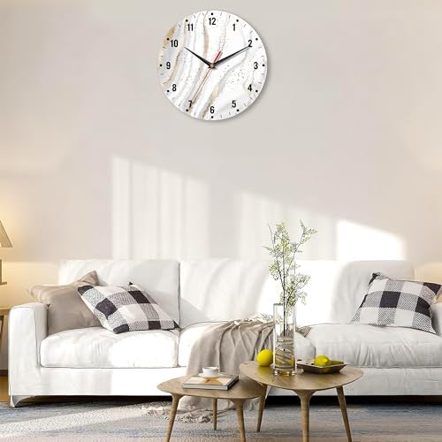 SPUNKER Clock for Bedroom, Abstract Kitchen Clocks Wall Battery Operated - Image 6