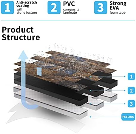 Art3d Peel and Stick Backsplash, Stick on Wall Tile, Rust Slate - Image 4