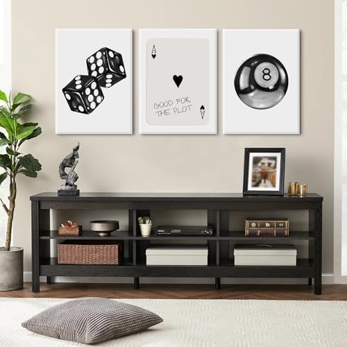 Black White Aesthetic Wall Art Decor 8 Ball Canvas Poster Y2k Cool Dice - Image 4