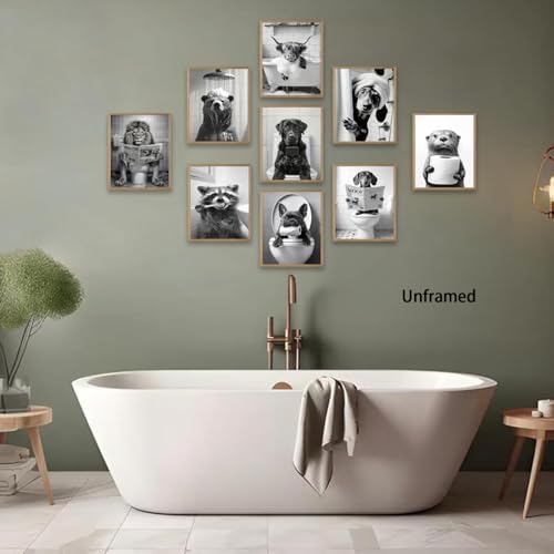 Msvenors Funny Bathroom Wall Art Set of 9 - Image 2