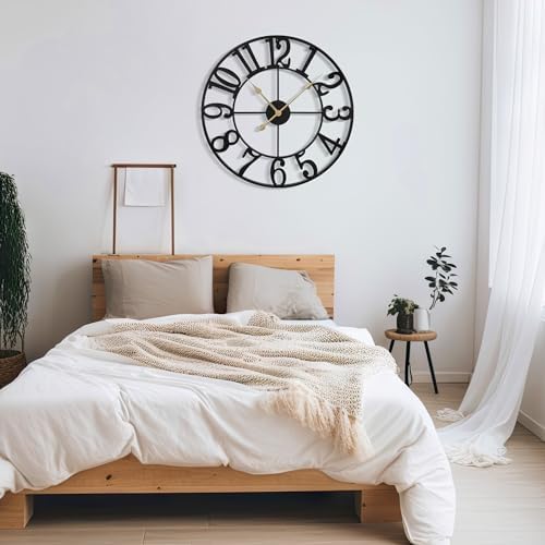 Large Wall Clock for Living Room Decor - 47cm/ 18 Inches Silent Non-Ticking - Image 5