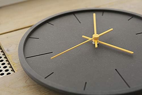 Stephanie Imports Modern Minimalist Dark Concrete Silent Wall Clock - Image 3