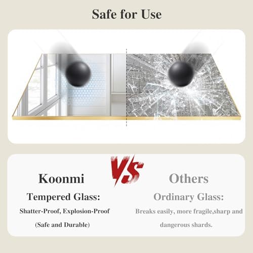 Koonmi Gold Mirrors for Wall, 30x40 Inch Bathroom Mirror, Rectangular Wall - Image 5