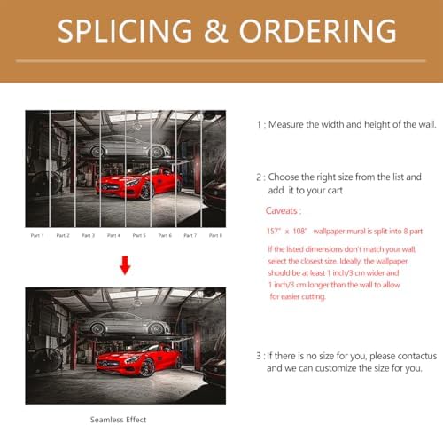 Car Theme Wallpaper Mural Peel and Stick 157"x108" - Image 4