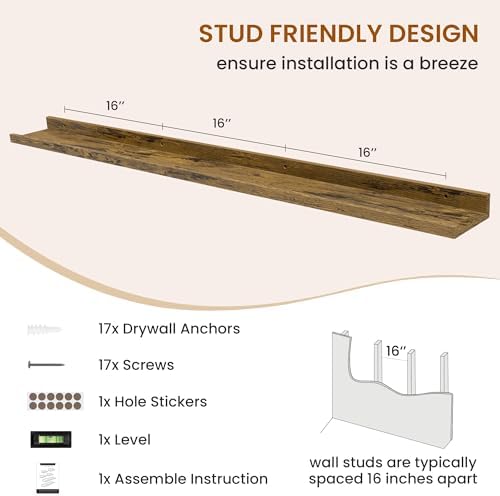 Picture Ledge Shelf, Floating Shelves - Image 5
