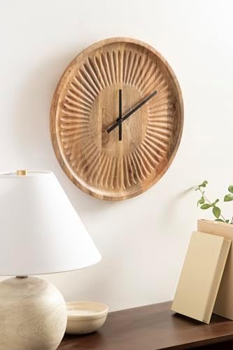 Kate and Laurel Grear Modern Numberless Round Wall Clock, 17 Inch Diameter - Image 3