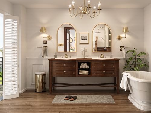 Brightify Arched Mirror, Arched Wall Mirror, 20 x 30 Inch Gold Arch Mirror - Image 2