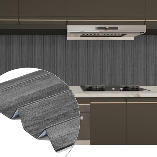 3D Faux Wood Slat Wall Panel – Peel and Stick Self Adhesive Soundproof Foam - Image 2