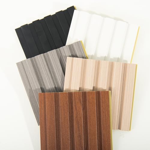 Art3d WPC 3D Wood Textured Slat Wall Panel, 5-Piece Sample Pack, 6 x 6 Inch - Image 6