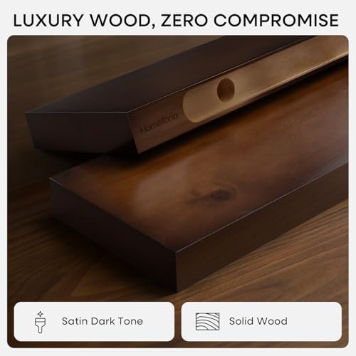 Homeforia 60 Inch Floating Shelves, High-End Solid Pine Wood - Image 3