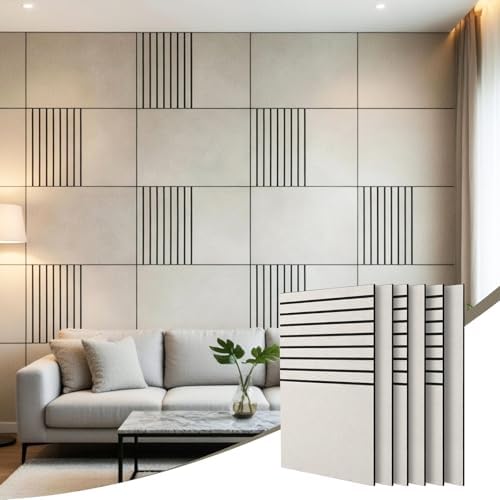 Acoustic Wall Panels 6-Pack 32"x24", Sound Dampening 4x8ft Panels by GESSOLANELLC