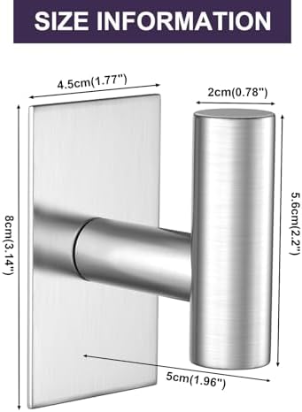 VAEHOLD Wall Towel Hooks, Heavy Duty Sticky Holder Waterproof Towel Hooks - Image 6