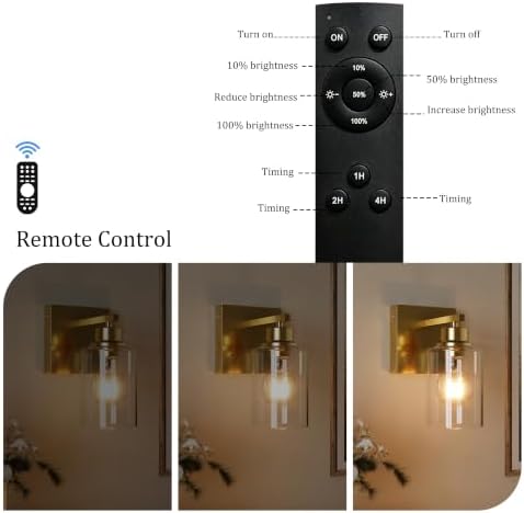 Rayogale Wireless Battery Operated Wall Sconce Set of 2 - Image 3