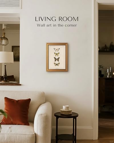 VIYYIEA Vintage Gold Framed Butterfly Wall Art, 16L x 12 Inch - Image 5