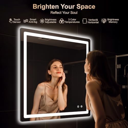 Delma 35x35 LED Bathroom Vanity Mirror - Image 2