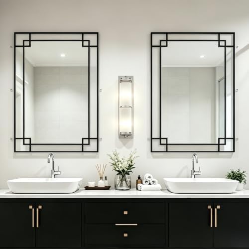 Chende 28'x40'' Black Wall Mirror - Image 4