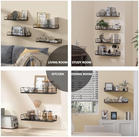 Floating Shelves Set of 4, Wood Wall Shelf, Farmhouse Shelf - Image 6