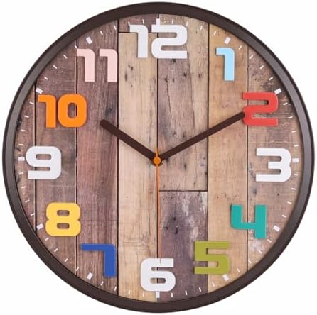 Topkey 12 inch Vintage Silent Wall Clock by Topkey