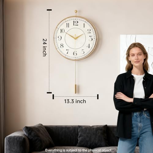 Decorative Wall Clock, Silent Non-Ticking Quality Quartz Movement Battery - Image 5
