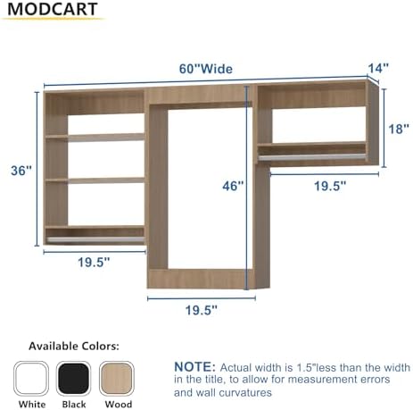 Modular Closet System, Wood Tower Storage - Image 2