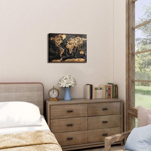 AREBOLO World Map Canvas Wall Art - Image 2