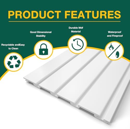 Yuzzy Slat Wall Paneling 4 x 4ft, Garage Slatwall Panel Wall Storage Systems - Image 2