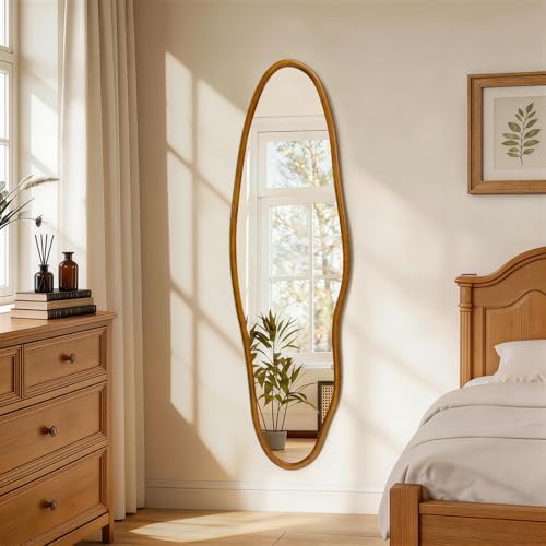 Irregular Full Length Mirror, Modern Aesthetic Full Body Mirror - Image 2