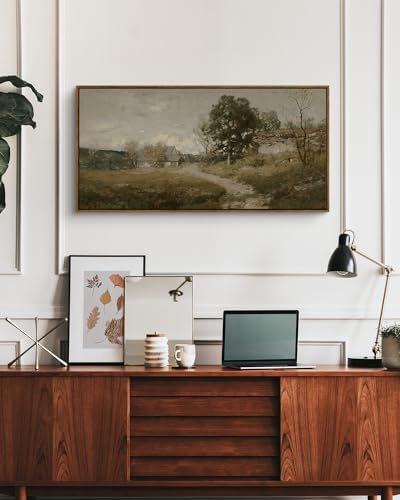 InSimSea Extra Large Framed Vintage Wall Art, Rustic Landscape - Image 3