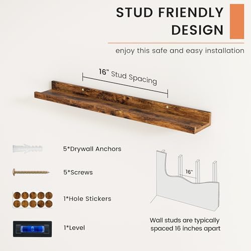 Picture Ledge Shelf, Floating Shelves - Image 5