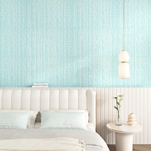 Grasscloth Peel and Stick Wallpaper Blue Textured Contact Paper - Image 5