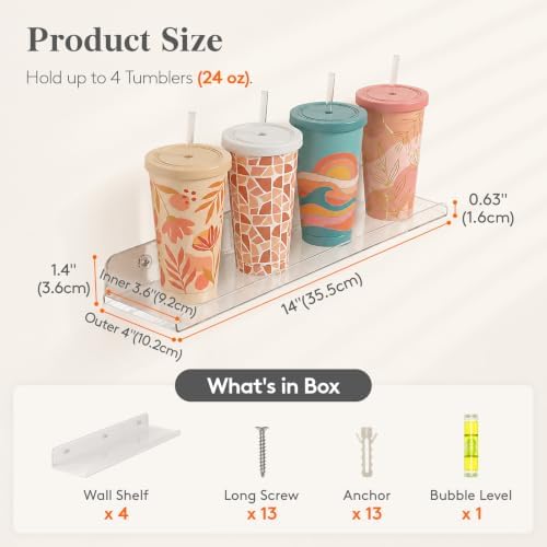 Lifewit Acrylic Floating Shelves - Image 3