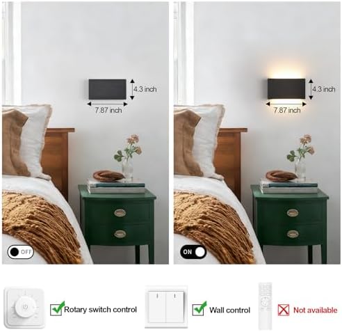 Modern Wood LED Linear Wall Sconce, Mini Up Down Wall Mount Light, UL Listed - Image 6