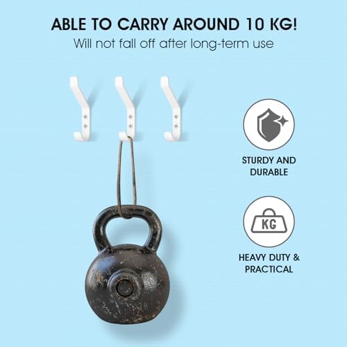 GlazieVault Coat Hooks – Door Hooks -Heavy Duty Wall Mounted - Image 3