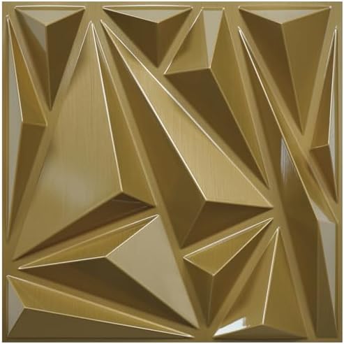 STICKGOO 33 Pack 3D Wall Panels, Brushed Gold by STICKGOO