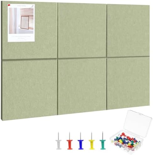 Large Cork Board 36" x 24", 6 Pack Felt Bulletin Board, Pin Boards by Thboxes