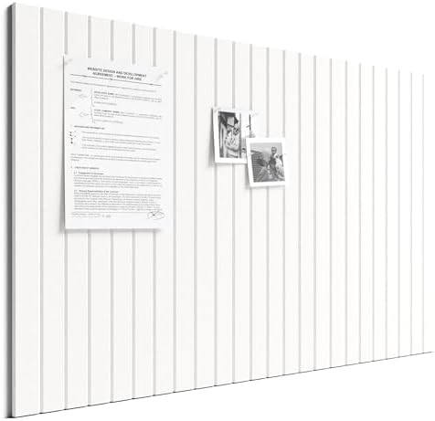 Bumusty 36"x 24" Large Felt Bulletin Board Tiles, Milky White by BUMUSTY