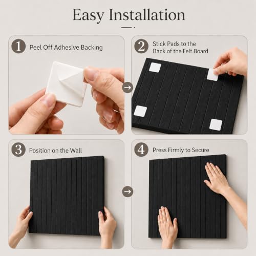 Large Black Felt Bulletin Board 12-Pack - Image 5