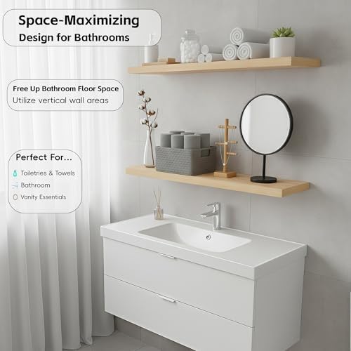 Lufia Floating Wall Shelves, MDF - Image 7